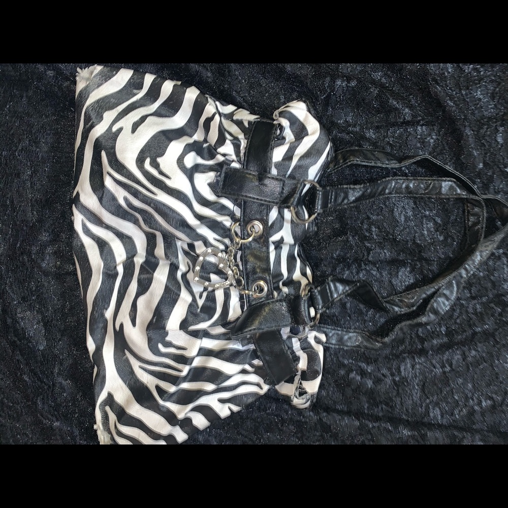 Zebra print purse